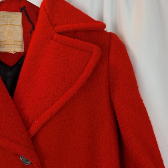 HUDSON’S BAY COMPANY 100% wool vintage 1950s-1970s red point jacket S GUC - Picture 5 of 16